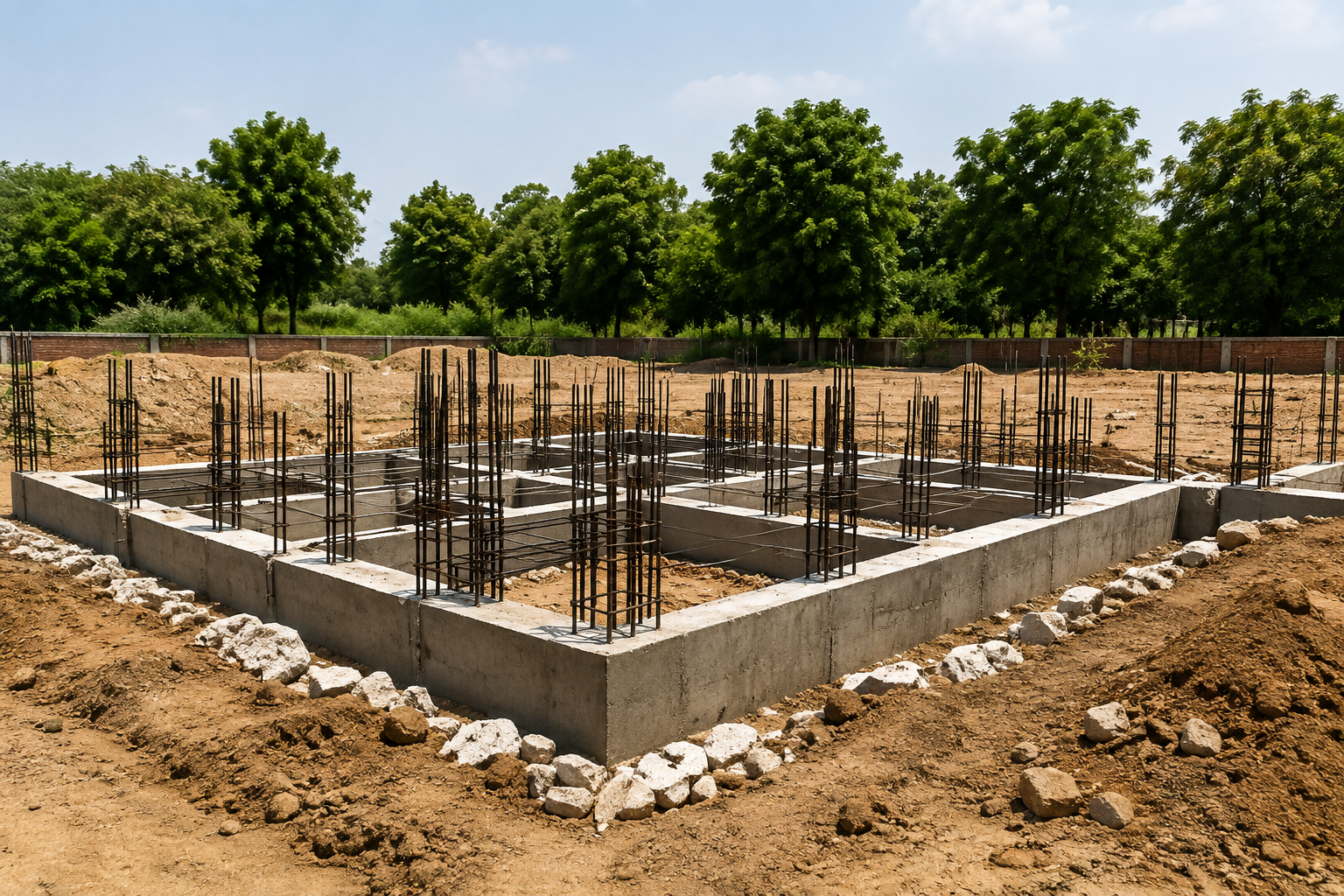 Temple foundation construction